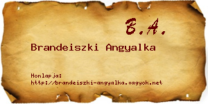 Brandeiszki Angyalka névjegykártya
